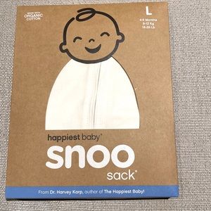 Brand new in box Snoo Sleep Sack, size L, ivory, made with organic cotton